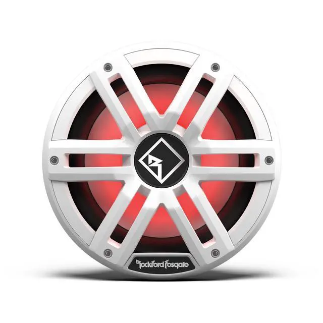 Main image of Rockford Fosgate M2D4-10I-G2 Color Optix 10" DVC 4-Ohm Infinite Baffle Multicolor LED Lighted Marine Subwoofer 400 Watts RMS / 1600 Watts Peak - White/Stainless