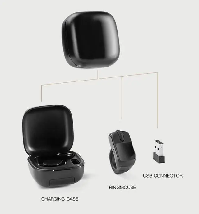 Alt view image 4 of 5 - INSTAWOW AirKlc Finger Ring Mouse, Bluetooth Touchpad, Cursor Control, Video Scroll, Compatible with PC, Laptop, Mobile, Tablet