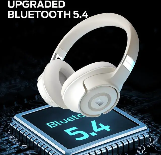 Alt view image 5 of 5 - Monster Persona SE ANC Active Noise Cancelling Headphones, Over Ear Bluetooth Headphones Wireless, 60H Playtime, HiFi Stereo Audio, Deep Bass, Built-in Mic, Memory Foam Ear Cups for Home (White
