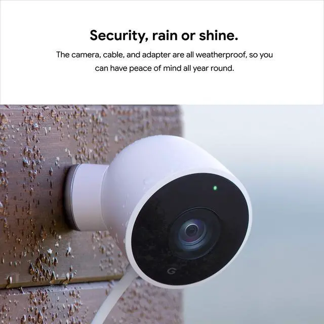 Alt view image 3 of 5 - Google Nest Cam Outdoor - 1st Generation - Weatherproof Camera - Surveillance Camera with Night Vision - Control with Your Phone