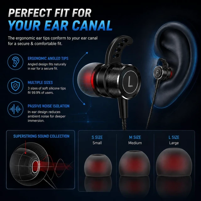 Alt view image 4 of 5 - KASOTT SoundMaster Pro V1 - Gaming Earphones with Dual Audio Drivers,Battle Buds,in-Line Mic with Mute and Volume Control, Compatible with Xbox Series,Xbox One,PS5,PS4,Switch,Pc with 3.5mm Aux