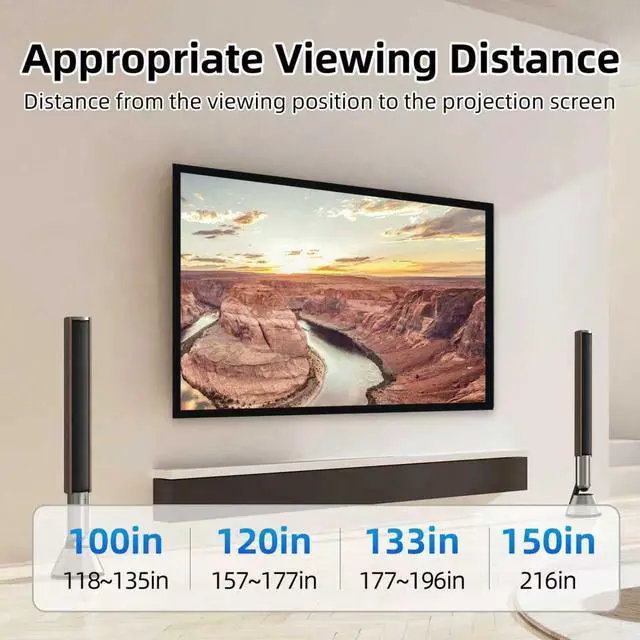 Alt view image 4 of 5 - Xhlvor Home Theater Fixed Frame Movie Projection Screen,White 1.3Gain 133 inches Diagonal 16:9 Format Projection Screen, Aluminum Frame, Wall Mounted, 4K 3D HD Projection for Movies (133inch)