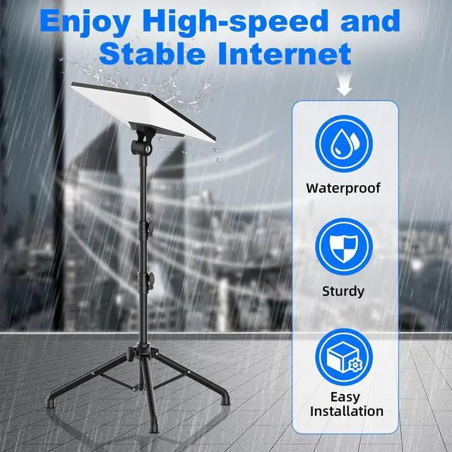 Alt view image 2 of 5 - Starlink Mini Tripod Mount with Adapter, 270 Tilt Angle Adjustable Starlink Mini Kit, Height Adjustable Starlink Mount, Ground Nail Design, for Outdoor Camping, Travel, Rv (Balck)