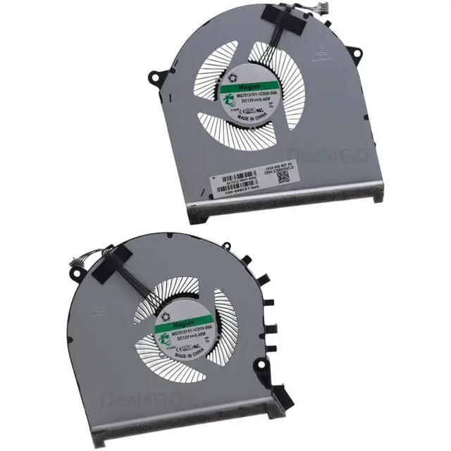 Alt view image 2 of 5 - Deal4GO CPU GPU Graphics Cooling Fan L62865-001 L62866-001 Replacement for HP OMEN 17-CB 17t-CB 2019 17-CB0005NA with RTX 20x0