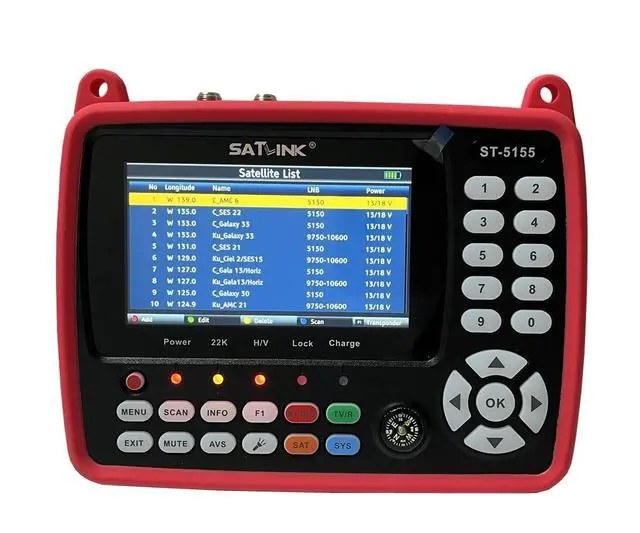 Alt view image 2 of 5 - ST-5155 Satellite & Terrestrial Cable Signal Meter DVB-S/S2/T/T2/C Combo Meter Support HD 1080P MPEG-2/4 H.264/H.265 (10 Bit), QPSK, 8PSK, 16APSK, 32APSK