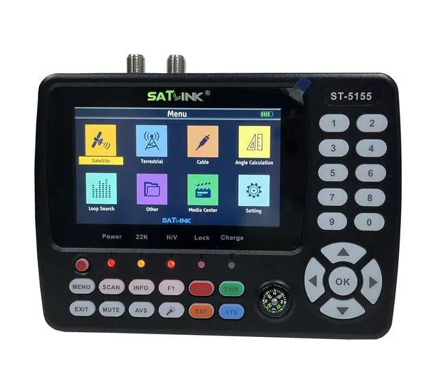 Alt view image 3 of 5 - ST-5155 Satellite & Terrestrial Cable Signal Meter DVB-S/S2/T/T2/C Combo Meter Support HD 1080P MPEG-2/4 H.264/H.265 (10 Bit), QPSK, 8PSK, 16APSK, 32APSK