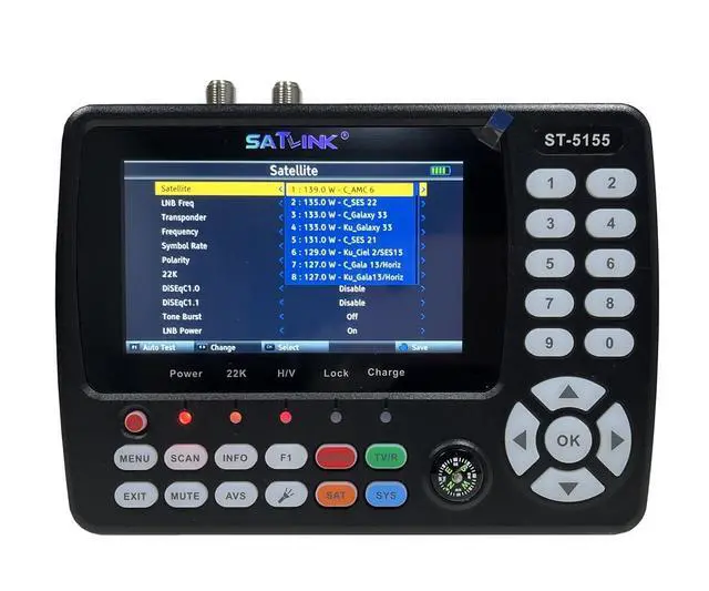 Alt view image 4 of 5 - ST-5155 Satellite & Terrestrial Cable Signal Meter DVB-S/S2/T/T2/C Combo Meter Support HD 1080P MPEG-2/4 H.264/H.265 (10 Bit), QPSK, 8PSK, 16APSK, 32APSK