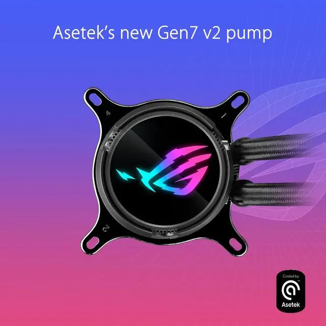 Alt view image 3 of 5 - ASUS ROG Strix LC III 360 ARGB All-in-one CPU Liquid Cooler with 360 rotatable Water Block, Aseteks New Gen7 v2 Pump, Premium ROG ARGB Fans, and 10+ Custom Aura Lighting Effects, 6 Year Warranty