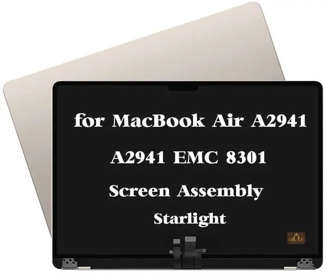 Alt view image 2 of 5 - GBOLE A2941 Screen Replacement for MacBook Air A2941 M2 A3114 M3 EMC 8301 2023 Retina 661-34704 2880X1864 Full LCD Screen Display Assembly Starlight