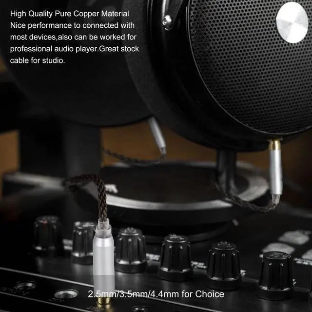 Alt view image 3 of 5 - okcsc Replacement Upgrade Cable for Hifiman HE400SE/Edition XS/SUNDARA/HE560/HE-350/HE1000 Headsets,8 Core OFC Audio Cable Dual 3.5mm Headphone Output Cable for Stock 4 Feet Length 4.4mm Plug