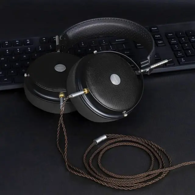 Alt view image 4 of 5 - okcsc Replacement Upgrade Cable for Hifiman HE400SE/Edition XS/SUNDARA/HE560/HE-350/HE1000 Headsets,8 Core OFC Audio Cable Dual 3.5mm Headphone Output Cable for Stock 4 Feet Length 4.4mm Plug