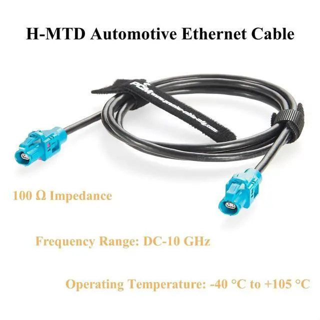 Alt view image 5 of 5 - Rosenberger E6K10A-1CAZ5-Z H-MTD Vehicle Automotive Ethernet Cable 10Gbps 100/1000BASE-T1 H-MTD Female to Female Shielded LCA-101-1000-Z-Z Cable for ADAS, Telematics, Autonomous Driving (1M/3.28FT)