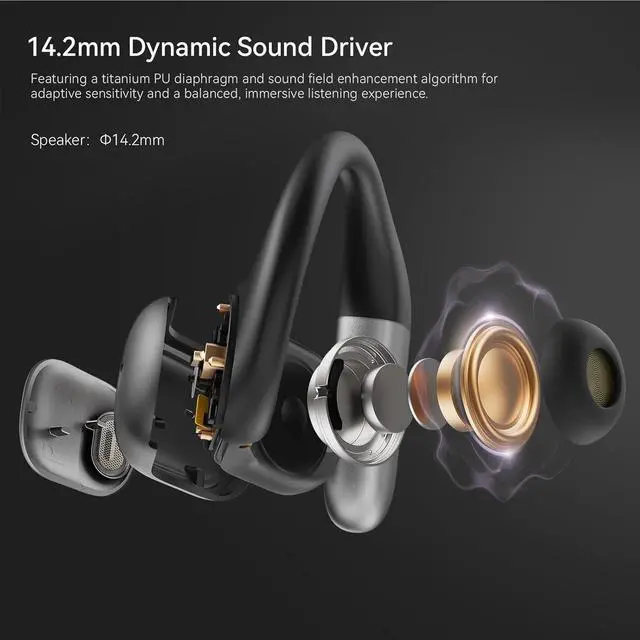 Alt view image 4 of 5 - BUGANI Open Ear Headphones Open Ear Earbuds