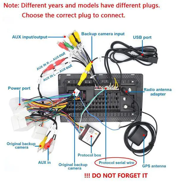 Alt view image 4 of 5 - 16-PIN Android Car Radio Stereo Harness Canbus Decoder for Toyota Camry RAV4 Corolla Tundra Sequoia Tacoma Prius Sienna Support JBL Amplifier Retain OEM Factory Backup Camera,Steering Wheel Control