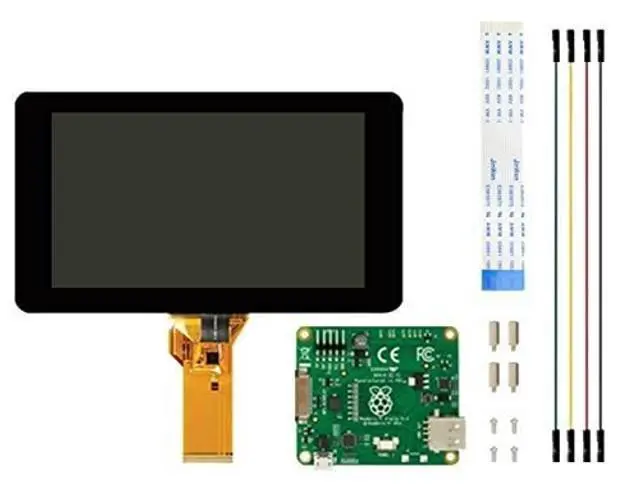Alt view image 2 of 5 - Raspberry Pi Official 7 Inch Touch Screen for Raspberry Pi 4 / pi 3/pi 2 Model B