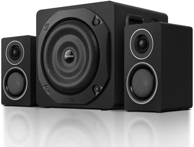 Main image of 2.1 Computer Speakers with Subwoofer, 100W RMS, Bluetooth 5.3, Black