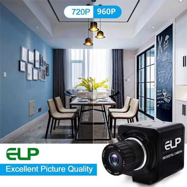 Alt view image 3 of 5 - ELP Low Illumination USB Camera HD Manual Zoom 4mm Lens PC CMERA for Computer Mini UVC Webcam 0.01lux Industrial Webcamera 960P AR0130 Security Lightburn Cam for Laptop