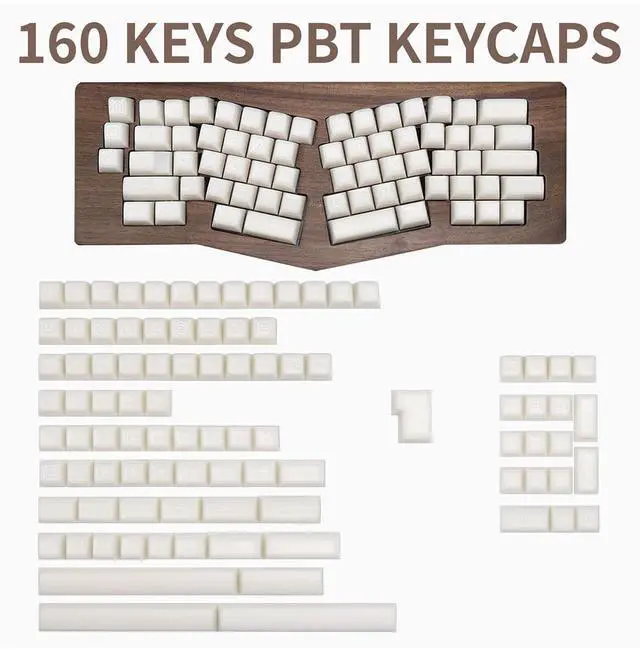 Alt view image 2 of 5 - TIMSEKER SA Keycaps, White Keycaps PBT Keycaps Set, Round Ball Keys Double Shot Keycaps for Mechanical Keyboard -142 Keys
