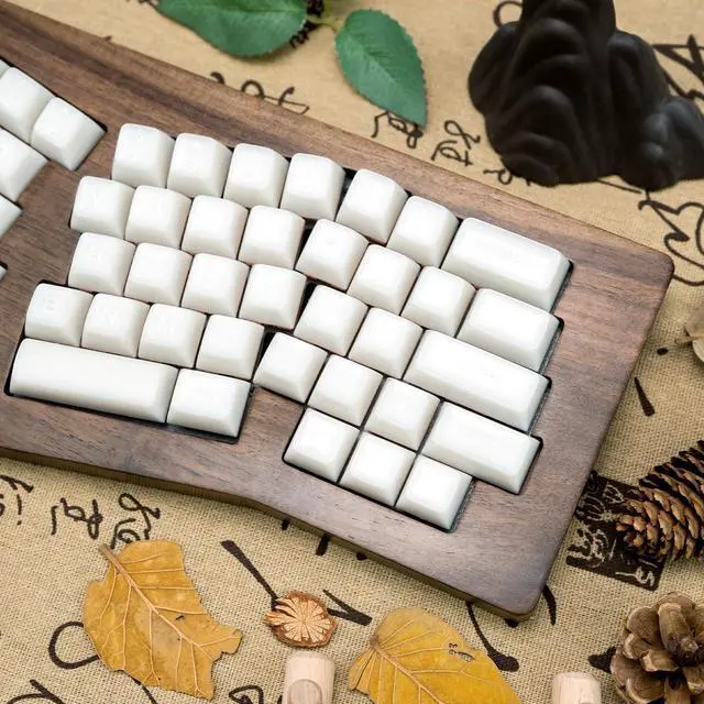 Alt view image 5 of 5 - TIMSEKER SA Keycaps, White Keycaps PBT Keycaps Set, Round Ball Keys Double Shot Keycaps for Mechanical Keyboard -142 Keys