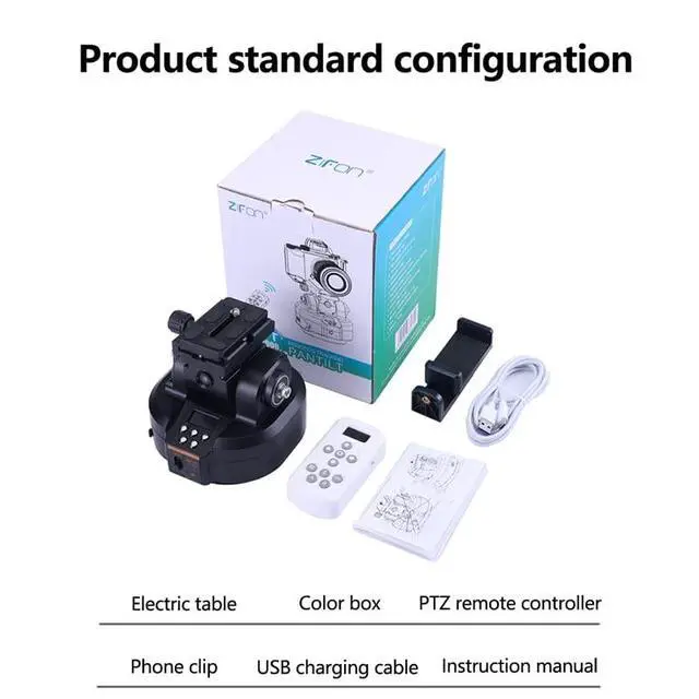 Alt view image 5 of 5 - ZTFON YT-2000 Auto Motorized Rotating Panoramic Head with Remote Control AI Intelligent Follow Function and Live Function Support 2kg70.5 Ounce Camera Phone Pan Tilt Video Tripod Head Stabilizer