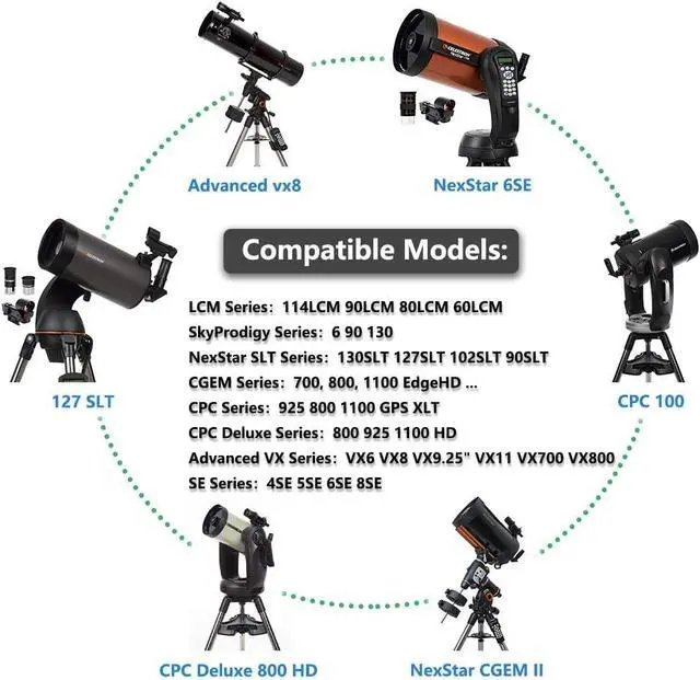 Alt view image 3 of 4 - VHBW Power Adapter 12V 5A for Celestron Telescopes, Threaded Plug