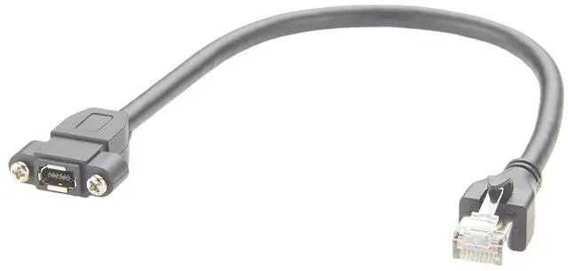 Main image of Plinkwirekb IX A Key to RJ45 Cat6A Ethernet Cable 10Gbps Shielded IX40G-A-10P-JC(7.0) IX Type A Female to RJ45 Plug Screw Panel Mount Cord for Industrial Camera Machine Vision Robotic(0.3M/0.98FT)