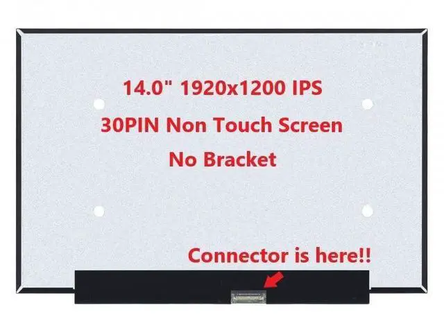 Alt view image 3 of 5 - Fullcom New LCD Replacement Screen (Non Touch) 14.0 Inch IPS (No Brackets) N140JCA-ELL WUXGA 1920x1200 30 Pin Matte for Lenovo PN SD11K06182 FRU 5D11K06183 for Laptop/Display/Screen/LCD Applicati