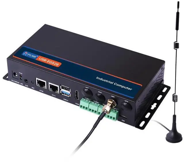 Main image of PUSR WiFi IPC ARM-Based Linux Industrial PC Support Edge Computing Ethernet I/O 4*RS485 Industrial PC with 2*USB GPU/NPU Support DL/T645 IEC61850 IEC104 USR-EG528K-EW