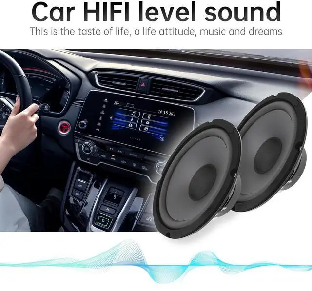 Alt view image 3 of 5 - DriSentri Car Audio Loudspeakers, 2pcs 6.5 Inch 600W 2-Way Car HiFi Coaxial Speaker Vehicle Door Auto Audio Music Stereo Full Range Frequency Speakers