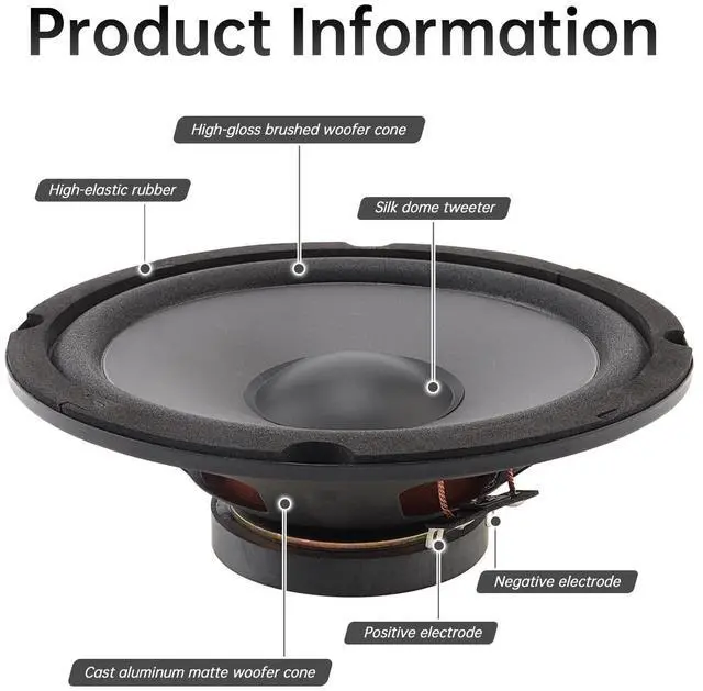 Alt view image 4 of 5 - DriSentri Car Audio Loudspeakers, 2pcs 6.5 Inch 600W 2-Way Car HiFi Coaxial Speaker Vehicle Door Auto Audio Music Stereo Full Range Frequency Speakers