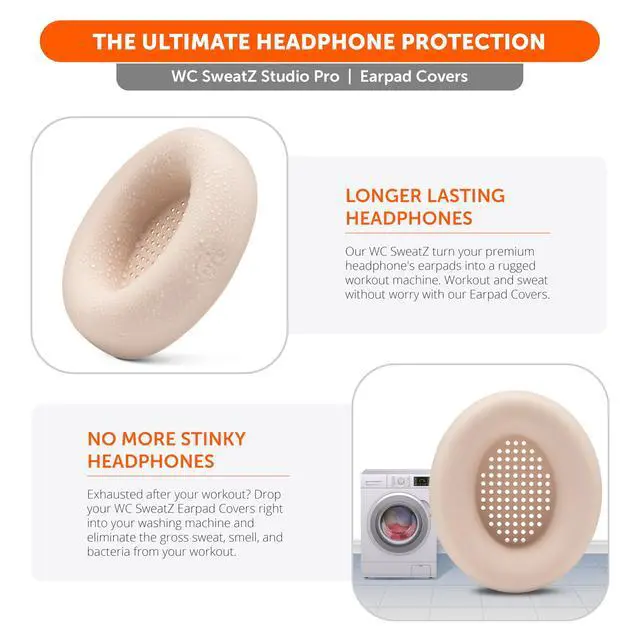 Alt view image 5 of 5 - WC SweatZ Studio Pro - Protective Earpad Covers for Beats Studio Pro Made by Wicked Cushions ^^ Sweatproof & Easily Washable ^^ Moon
