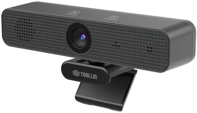Main image of TOALLIN 3-in-1 4K Webcam with Mics and Speaker, AI Tracking & Framing, 5X Zoom, WDR/HDR, All-in-One Conference Camera for Meetings, Streaming, Video Calls