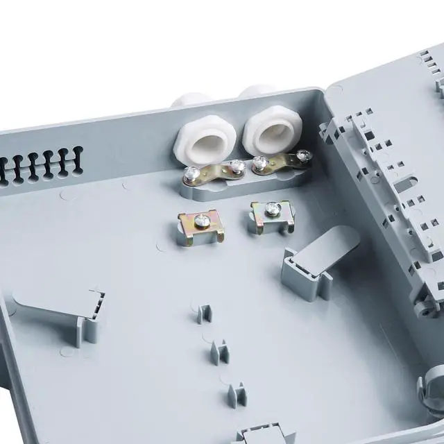 Alt view image 5 of 5 - KETGUFF 12 Core Fiber Distribution Box, ABS Plastic FTTH Fiber Distribution Box-12 Port Fiber Optic Terminal Junction Splitter Box for Ourdoor/Indoor with LC Fiber Optical Adapter