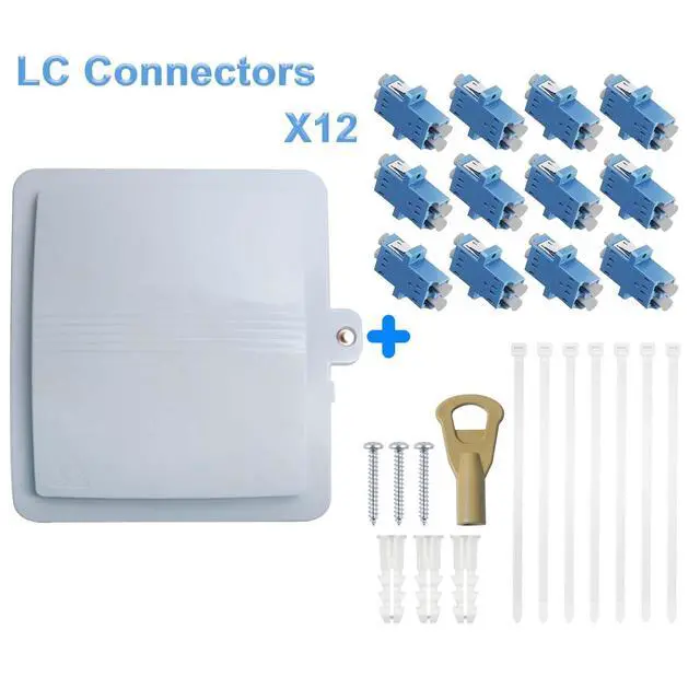 Alt view image 4 of 5 - KETGUFF 12 Core Fiber Distribution Box, ABS Plastic FTTH Fiber Distribution Box-12 Port Fiber Optic Terminal Junction Splitter Box for Ourdoor/Indoor with LC Fiber Optical Adapter