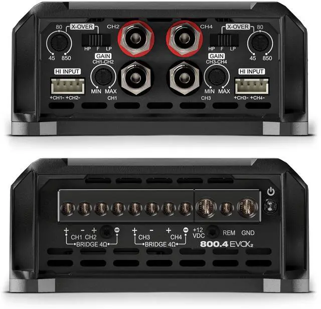Alt view image 4 of 5 - SounDigital EVOX2 800.4-4 Ohm 4-Channel 800W RMS Bridged Power Car Amplifier