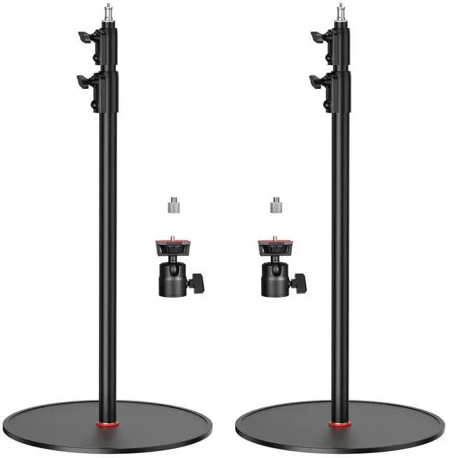 Main image of EMART Round Base Light Stand, 79" Heavy Duty Monopod for Camera, Lights, Webcam, Live Streaming, Vlogging, Payload 22LBS(2 Pack)
