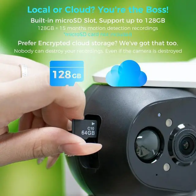 Alt view image 3 of 5 - Vicohome 2CQ4G 2K AI Solar Security Camera Wireless Outdoor, Battery Powered Cam, Color Night Vision, Two Way Audio, Motion Detection, Easy to Setup, Audible Flashlight Siren, 180 Days Exchange