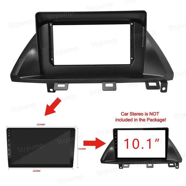 Alt view image 3 of 5 - 10.1'' Car Radio Stereo Fascia Frame Panel Trim Bezel for Honda Odyssey 2005 06 07 08 09 10 Mounting Kit USA Version