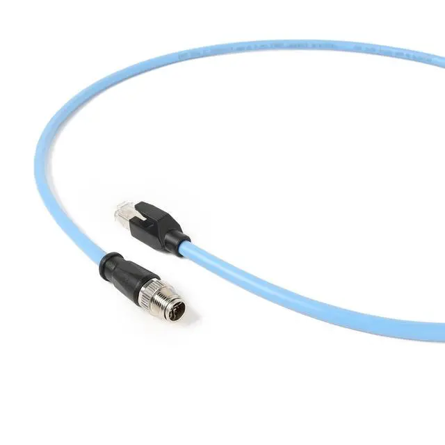Alt view image 3 of 4 - Eonvic M12 Industrial Ethernet Cat6 Cable 8 Pin Male X Code to RJ45 for Cognex in-Sight Basler Camera PLCs Servo Motors,Support Profinet and EtherCAT Ethernet/IP 2M