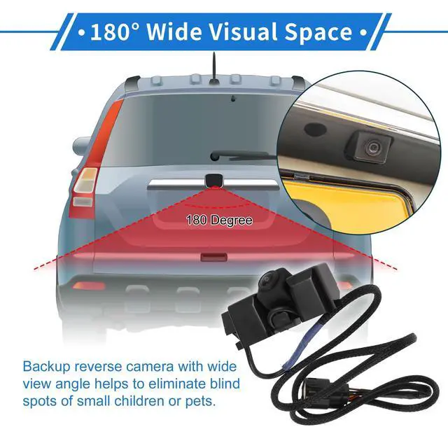 Alt view image 3 of 5 - VekAuto 1 Pcs Rear View Camera for Chevrolet Silverado for GMC Sierra 1500 14-15 / for 2500 3500 2015 License Plate Park Assist Camera Backup Reverse Camera