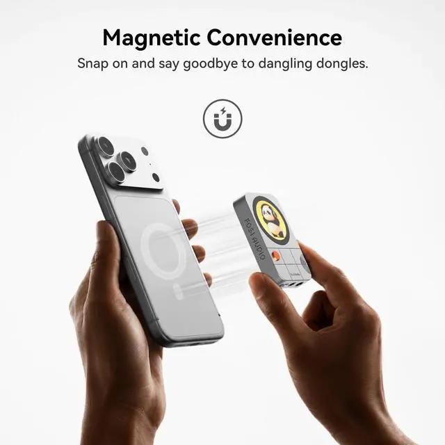 Alt view image 2 of 5 - Fosi Audio MD3 Protable HiFi Headphone Amp DAC Magnetic Amplifier Mini USB C Silver