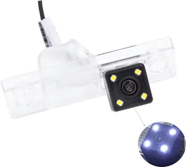 Alt view image 2 of 5 - Vehicle License Plate Backup Camera, Rear View Camera with 4 LED, 170 Viewing Angle Night Vision Car Camera for Chevrolet Captiva/Epica/Cruze/LOVA/Aveo/LacettiOrlando/Spark/Matiz/HHR
