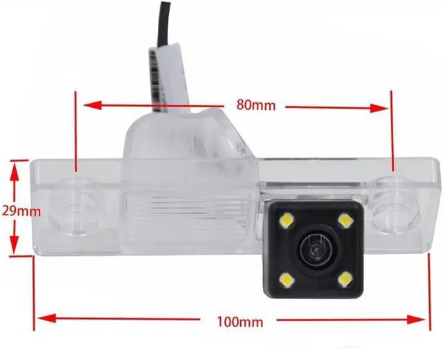 Alt view image 3 of 5 - Vehicle License Plate Backup Camera, Rear View Camera with 4 LED, 170 Viewing Angle Night Vision Car Camera for Chevrolet Captiva/Epica/Cruze/LOVA/Aveo/LacettiOrlando/Spark/Matiz/HHR