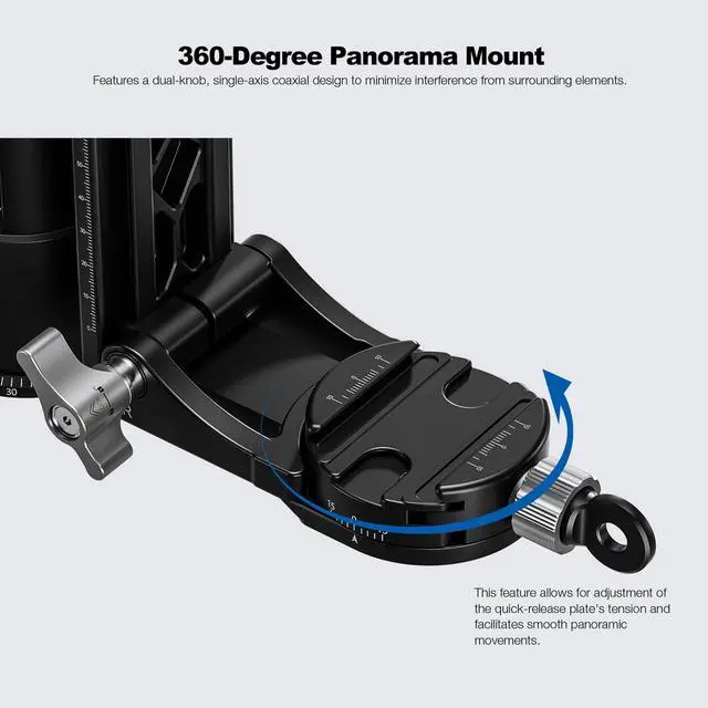 Alt view image 5 of 5 - Leofoto Dual-Camera Gimbal Head, Professional Videographer Foldable Gimbal Head with 360 Panorama Shooting and 3/8 Screw Threaded for Cameras/Spotting Scopes, Max Load to 25kg/55.12 lb (DPG-1)