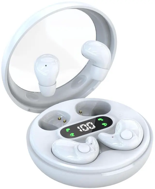 Main image of APZXTRK Earbuds,Mini Invisible Sleep Earbuds,Bluetooth 5.4 Ultra-Stylish Headphones for Sleep,Comfortable Blocking Noise,2-Pack Small mini Invisible Wireless Earbuds for Sleeping (White)
