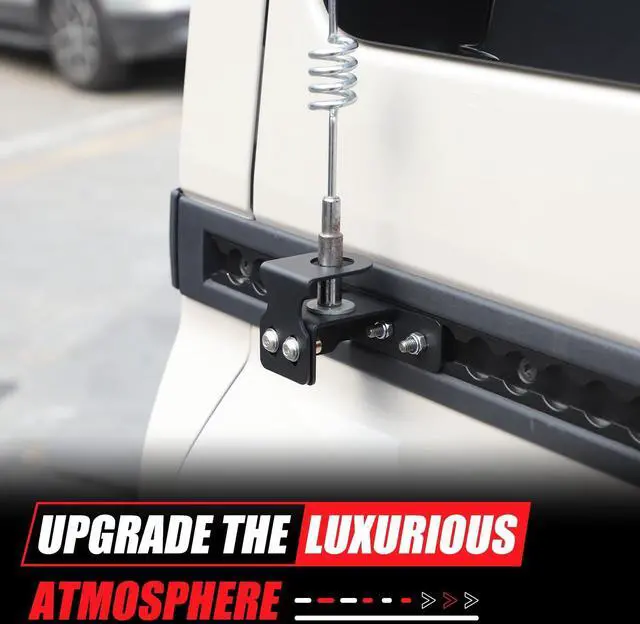Alt view image 2 of 5 - Tumukiw Compatible with INEOS Grenadier 2020-2024 Car Antenna Mount, Tailgate Ladder Antenna Bracket Flagpole Holder Auto Exterior Accessories (Rear Side)