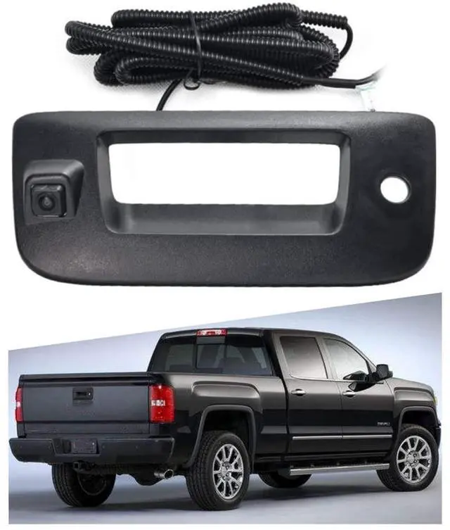 Main image of DYRDINSHOW Tailgate Handle Backup Rear View Camera for Chevy Silverado GMC Sierra 1500 2007-2013 2500/3500 Heavy Duty 2007-2014 Reverse Cameras Black GMC Sierra 1500