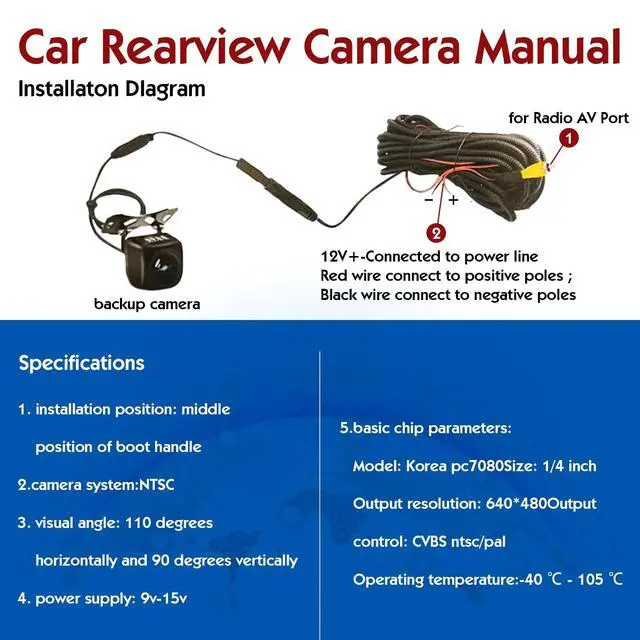 Alt view image 2 of 5 - DYRDINSHOW Tailgate Handle Backup Rear View Camera for Chevy Silverado GMC Sierra 1500 2007-2013 2500/3500 Heavy Duty 2007-2014 Reverse Cameras Black GMC Sierra 1500