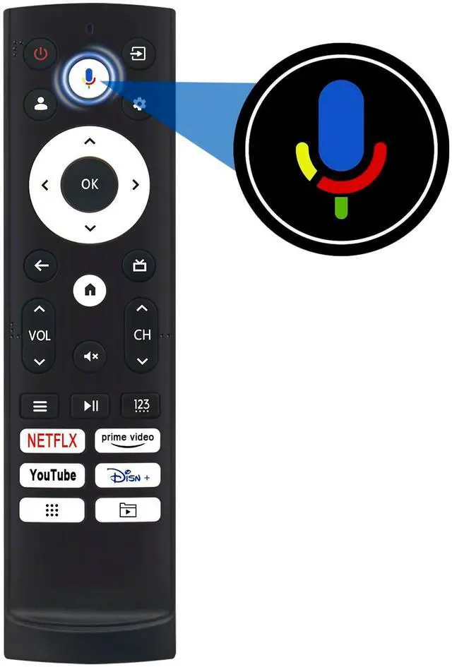 Alt view image 2 of 5 - PERFASCIN ERF3Y90H Replaced Voice Remote fit for Hisense 65-Inch Class QD7 Series QLED 4K UHD Smart TV 65QD7N 75QD7N 85QD7N, 2024 Model