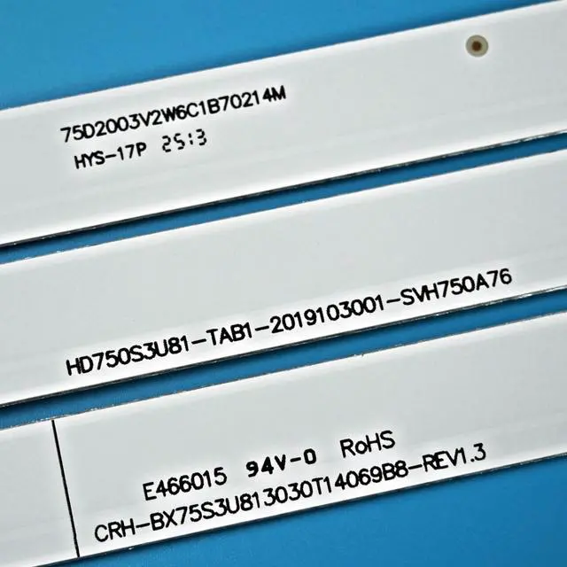 Alt view image 3 of 5 - LED Backlight Strip for Hisense 75'' TV SVH750A76 HD750S3U81-TAB1 75A6G